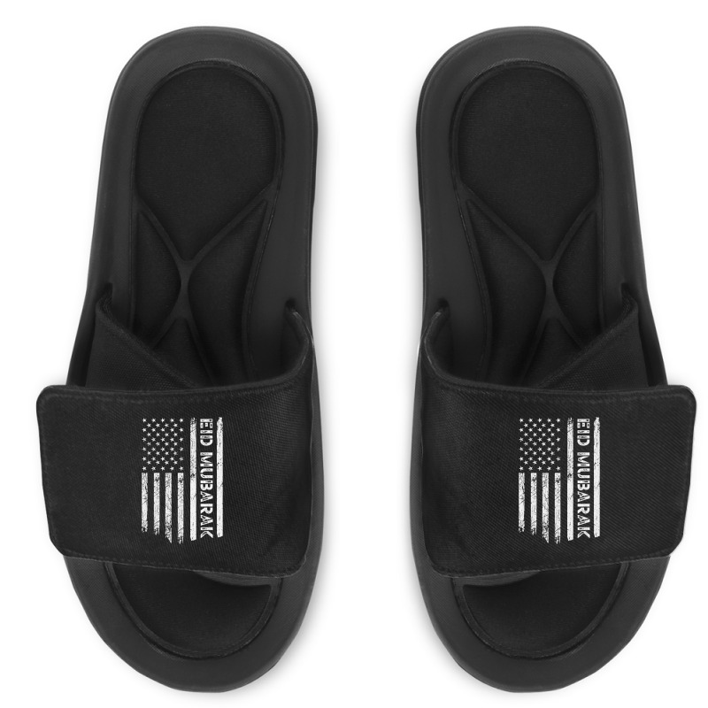 Eid Mubarak For Muslim American Men Eid Al Fitr  Al Adha T Shirt Slide Sandal | Artistshot