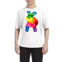 Dog Lover Gifts Mini Schnauzer Colorful Miniature Schnauzer T Shirt Youth Tee | Artistshot