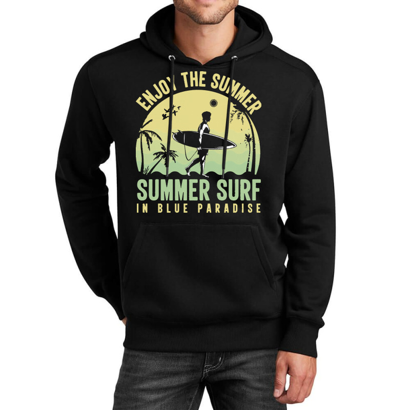 Summer 2021 T  Shirt Enjoy The Summer, Summer Surf In Blue Paradise T Unisex Hoodie by shanie31601 | Artistshot