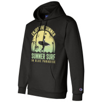 Summer 2021 T  Shirt Enjoy The Summer, Summer Surf In Blue Paradise T Champion Hoodie | Artistshot