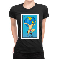 El Mundo Lottery Card Gift The World Card Mexican Lottery Premium T Sh Ladies Fitted T-shirt | Artistshot