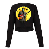 Frankenguitar Frankenstein Plays Electric Guitar Halloween Premium T S Cropped Sweater | Artistshot