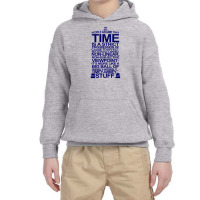 Doctor Who Typography T Shirt Doc Dr Bbc Tardis Time Dalek New Tenth T Youth Hoodie | Artistshot