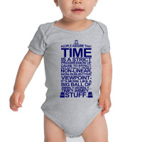 Doctor Who Typography T Shirt Doc Dr Bbc Tardis Time Dalek New Tenth T Baby Bodysuit | Artistshot