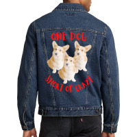 One Dog Short Of Crazy T  Shirtone Dog Short Of Crazy T  Shirt (15) Men Denim Jacket | Artistshot