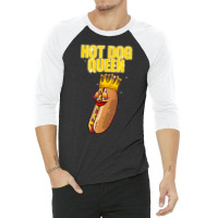 Funny Hot Dog For Women Girls Grilled Wiener Sausage Buns T Shirt 3/4 Sleeve Shirt | Artistshot