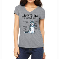 Funny Anatomy Siberian Husky Dog Lover T Shirt Women's V-neck T-shirt | Artistshot