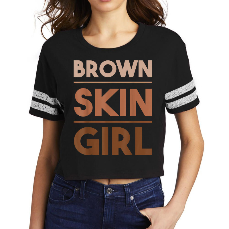 Funny Brown Skin Girl Gift  Melanin Queen Juneteenth Women T Shirt Scorecard Crop Tee by tamkyfashions | Artistshot