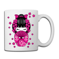 Kawaii Kokeshi Doll With Japanese Cherry Blossom Flowers T Shirt Coffee Mug | Artistshot