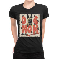 Belgian Malinois Mom T  Shirt Dog Mom Of Cute Belgian Malinois T  Shir Ladies Fitted T-shirt | Artistshot