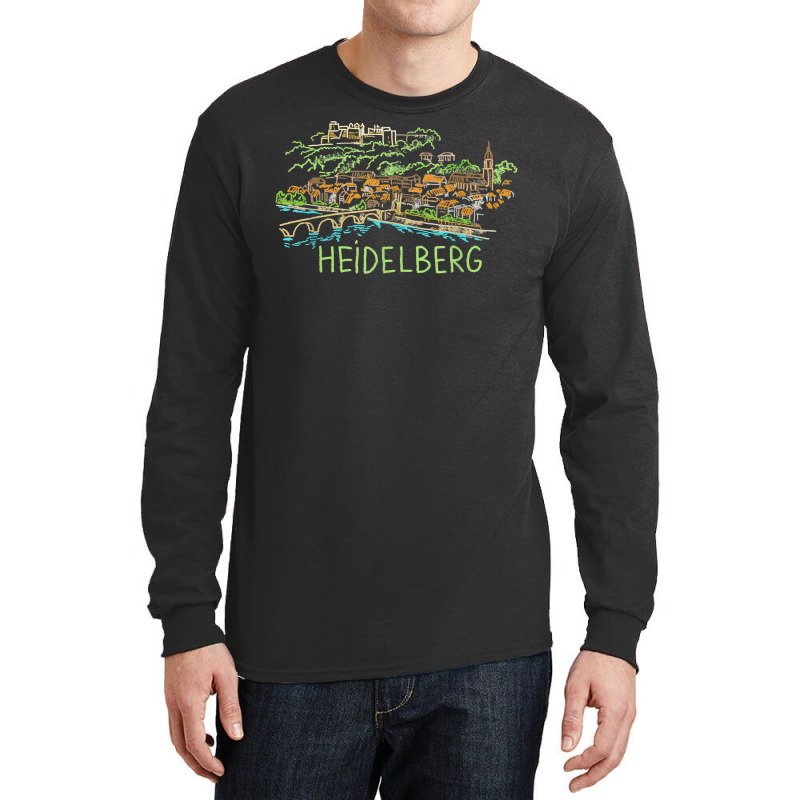 Heidelberg Germany Unique Hand Drawn Art Gift Men Women T Shirt Long Sleeve Shirts | Artistshot