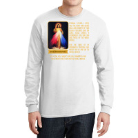 Divine Mercy Jesus Image Chaplet Novena Prayer Catholic T Shirt Long Sleeve Shirts | Artistshot