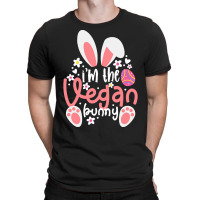 Vegan Design T  Shirt Bunny Ears I'm The Vegan Bunny Matching Easter V T-shirt | Artistshot