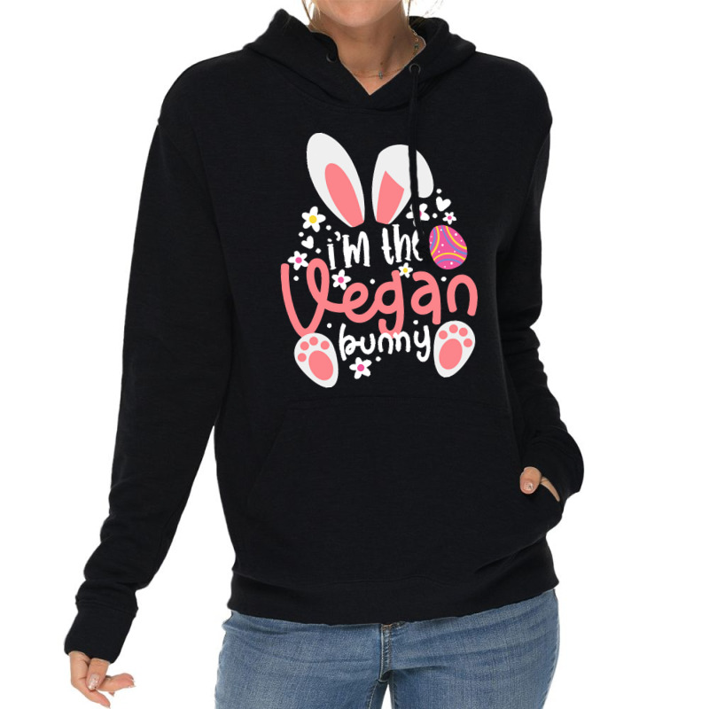 Vegan Design T  Shirt Bunny Ears I'm The Vegan Bunny Matching Easter V Lightweight Hoodie by catharine74533 | Artistshot