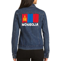 Cool Mongolia Flag T Shirt Ladies Denim Jacket | Artistshot