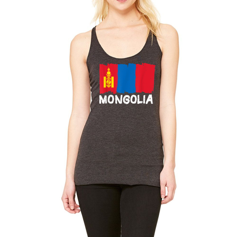 Cool Mongolia Flag T Shirt Racerback Tank by oluwafemimccullers | Artistshot