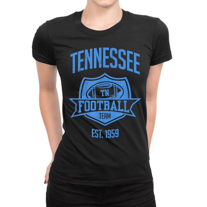 Distressed Titan Retro Look Tailgate Party Sunday Fan Gift T Shirt Ladies Fitted T-Shirt by men.adam | Artistshot