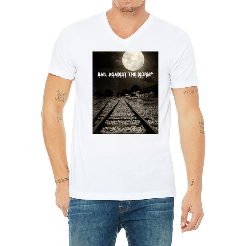 Moon And Rails T Shirt V-neck Tee | Artistshot