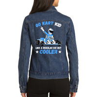 Go Kart Kid Go Kart Racing Boys Kids T Shirt Ladies Denim Jacket | Artistshot