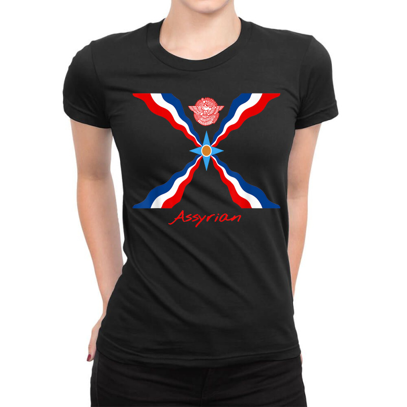 Assyria   Assyrian Flag   Assyrians Lamassu T Shirt Ladies Fitted T-Shirt by adam.troare | Artistshot