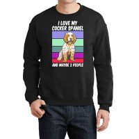 Cocker Spaniel T  Shirt I Love My Cocker Spaniel And Maybe 3 People, V Crewneck Sweatshirt | Artistshot