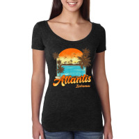 Atlantis Bahamas Beach Summer Vacation Palm Sunset T Shirt Women's Triblend Scoop T-shirt | Artistshot