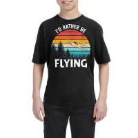 I'd Rather Be Flying Tshirt Aviation Shirt Airplane Pilot T Shirt Youth Tee | Artistshot