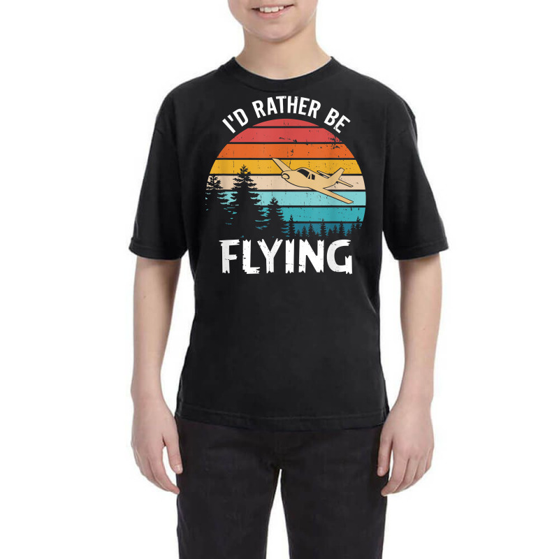 I'd Rather Be Flying Tshirt Aviation Shirt Airplane Pilot T Shirt Youth Tee | Artistshot