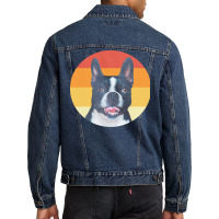 Boston Terrier T  Shirtboston Terrier Vintage Retro Face Dog T  Shirt Men Denim Jacket | Artistshot