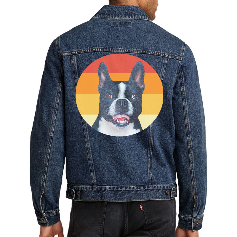 Boston Terrier T  Shirtboston Terrier Vintage Retro Face Dog T  Shirt Men Denim Jacket | Artistshot