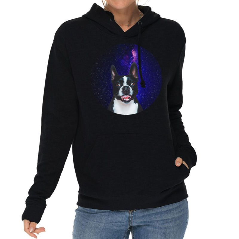 Boston Terrier T  Shirtfunny Boston Terrier Lover Face Dog Galaxy T  S Lightweight Hoodie | Artistshot