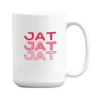 Jat Design T-shirt 15 Oz Coffee Mug | Artistshot