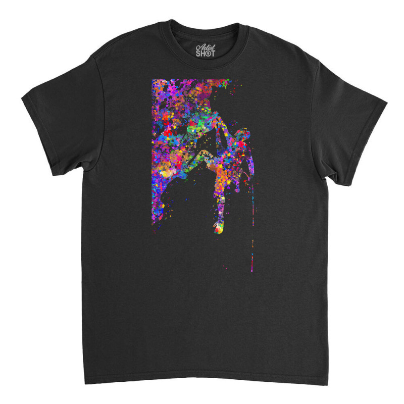 Climber T  Shirt Climber Man Watercolor Art T  Shirt Classic T-shirt | Artistshot