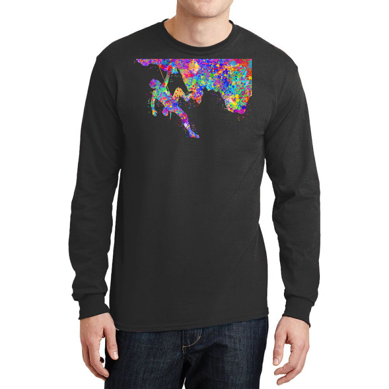 Climber T  Shirt Climber Watercolor Art T  Shirt Long Sleeve Shirts | Artistshot