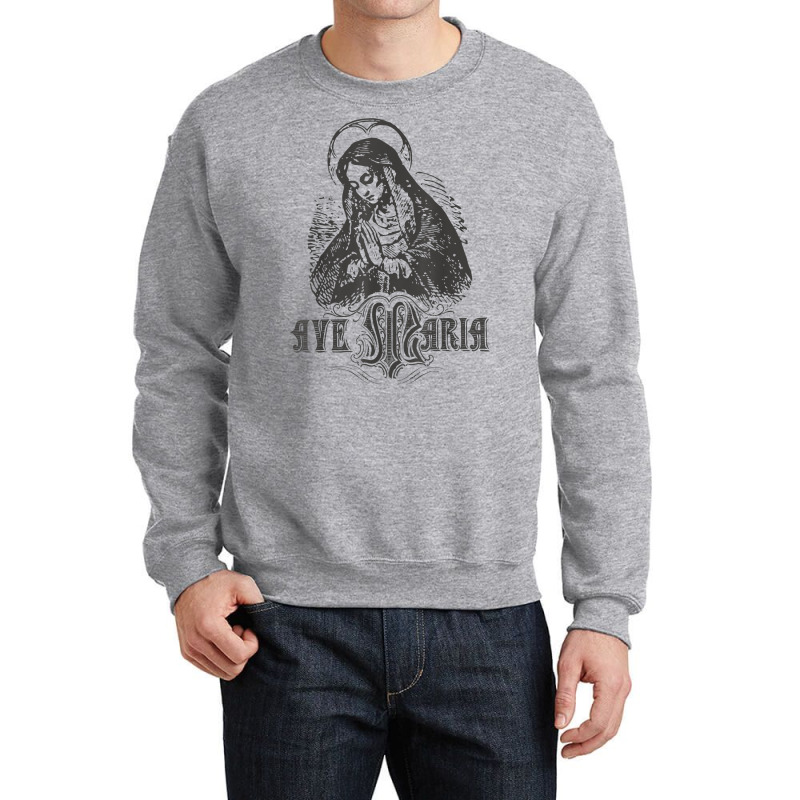 Ave Maria Schubert Latin Mass Blessed Mother Hail Mary Lady T Shirt Crewneck Sweatshirt by ayedencoplon | Artistshot