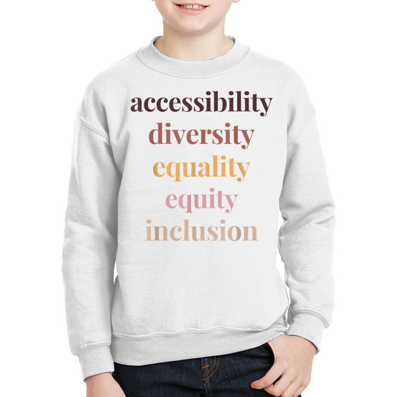 Equality Inclusion Diversity Political Protest Rally March T Shirt Youth Sweatshirt by men.adam | Artistshot