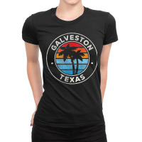 Galveston Texas Tx Vintage Graphic Retro 70s T Shirt Ladies Fitted T-shirt | Artistshot