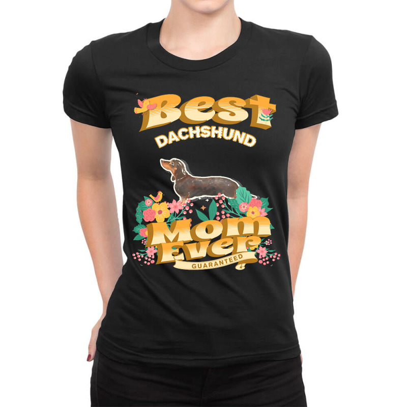 Dog Moms T  Shirt Best Black & Tan Dachshund Mom   Dog Mom, Dog Owner Ladies Fitted T-Shirt by alfred65565 | Artistshot