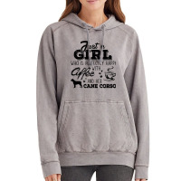 Just A Girl Who Is Perfectly Happy With Coffee And Her Cane Corso Vintage Hoodie | Artistshot