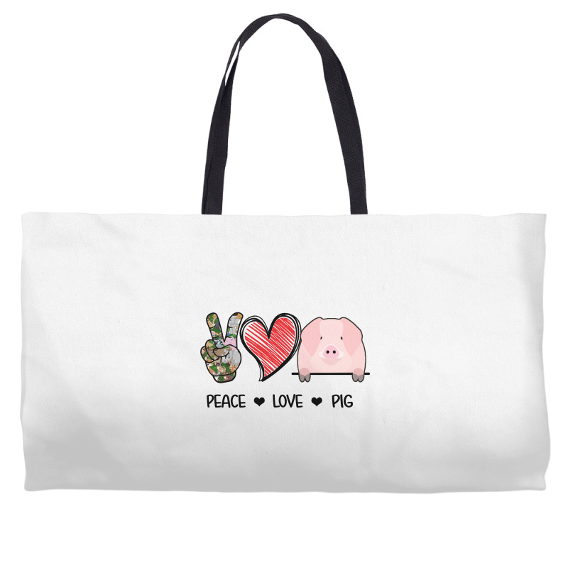 Peace Love Pig Weekender Totes | Artistshot