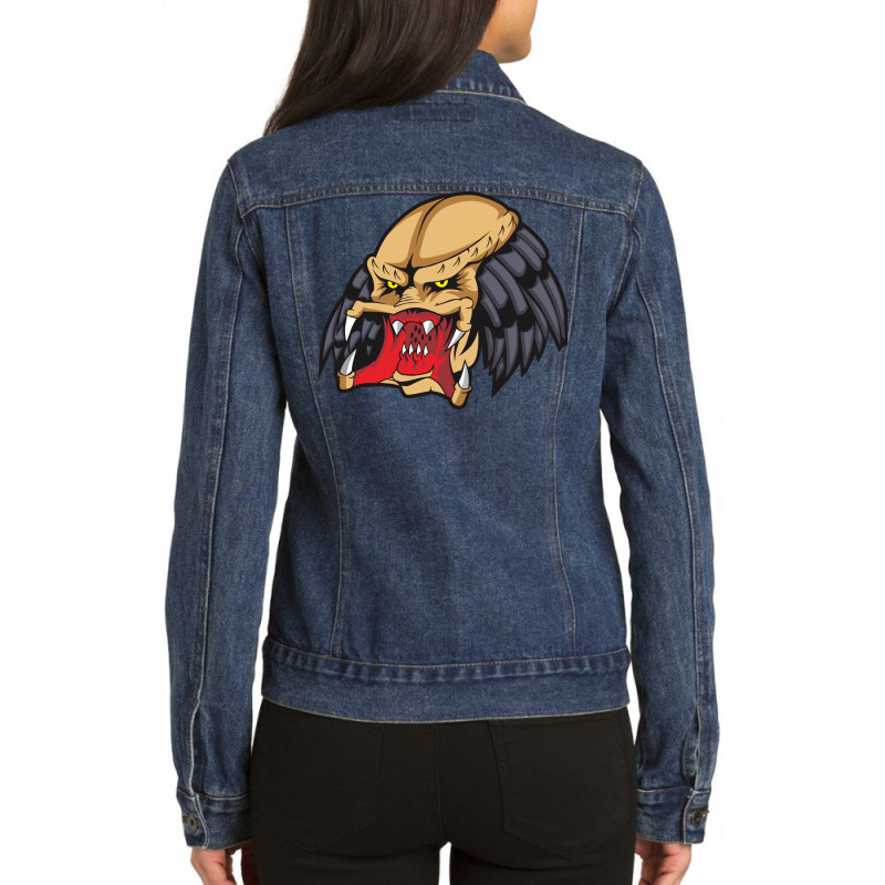 Zombie Predator Ladies Denim Jacket by Chiks | Artistshot