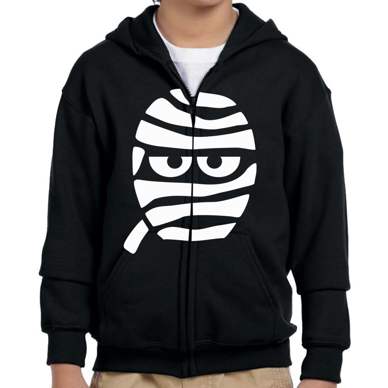 Mummy Face For Halloween Costumes Youth Zipper Hoodie | Artistshot