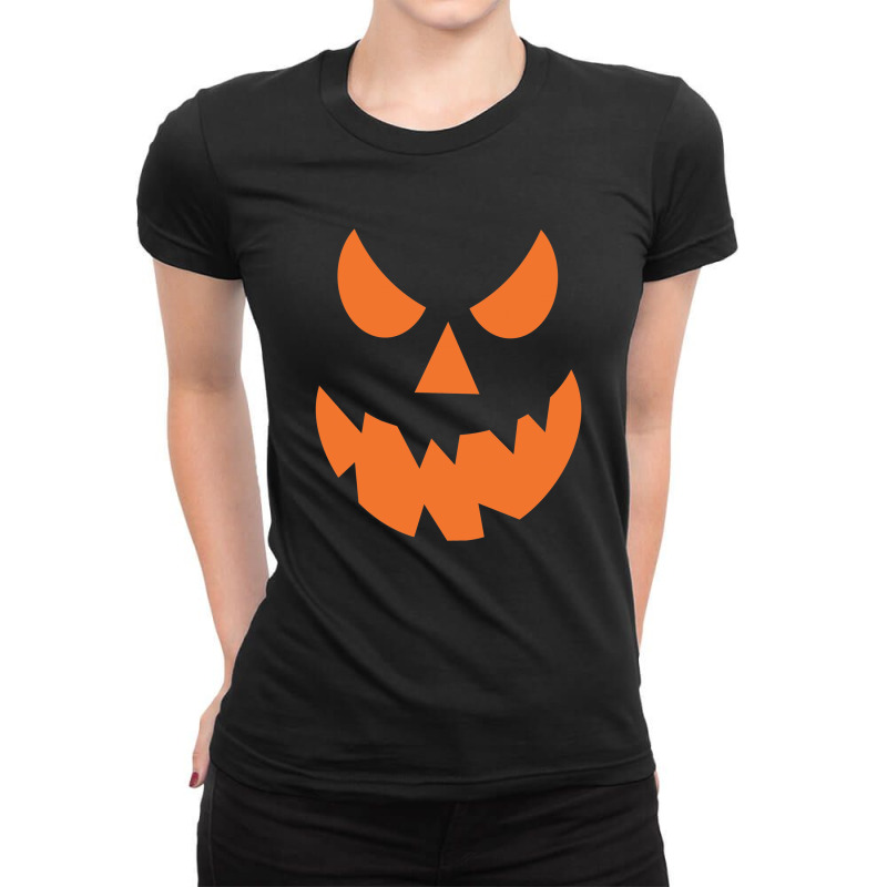 Halloween Costume Face Ladies Fitted T-Shirt by Qudkin | Artistshot