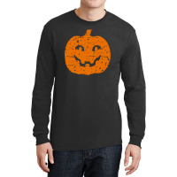 Pumpkin Vintage Smile Long Sleeve Shirts | Artistshot