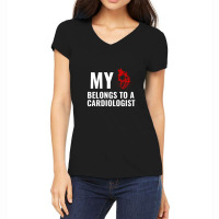 Cardiologist Doctor Funny Heart White Women's V-neck T-shirt | Artistshot