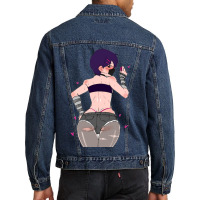 Shadman,shadbase,cartoon,badass,vulture,anime,text,outer Banks,hallowe Men Denim Jacket | Artistshot