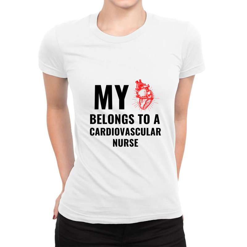 Cardiovascular Nurse  Funny Heart Ladies Fitted T-shirt | Artistshot