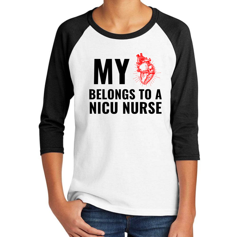 Nicu Nurse Funny Heart Youth 3/4 Sleeve | Artistshot