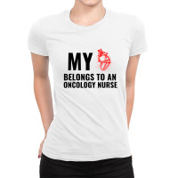 Oncology Nurse Funny Heart Ladies Fitted T-shirt | Artistshot