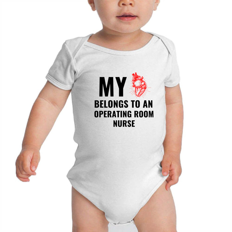 Operating Room Nurse Funny Heart Baby Bodysuit | Artistshot